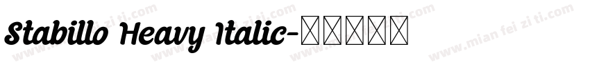 Stabillo Heavy Italic字体转换